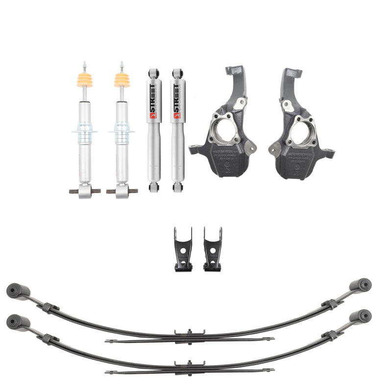 Belltech LOWERING KIT 2019+ GM Silverado/Sierra 1500 2WD/4WD -2-4in F / -4in R w/ Street Perf Shocks Belltech