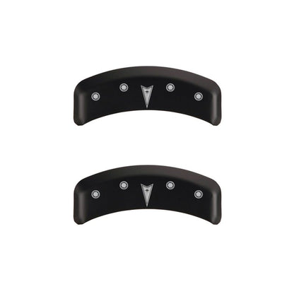 MGP 4 Caliper Covers Engraved Front Pontiac Engraved Rear Arrow Red finish silver ch MGP