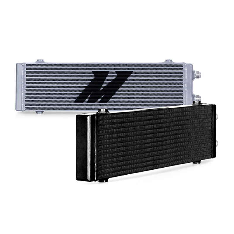 Mishimoto Universal Large Bar and Plate Dual Pass Silver Oil Cooler - eliteracefab.com