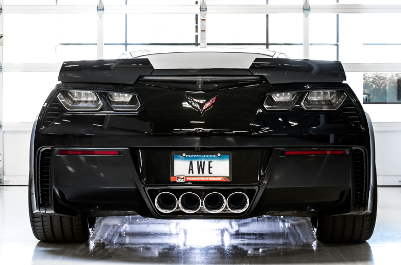 AWE Tuning 14-19 Chevy Corvette C7 Z06/ZR1 (w/o AFM) Touring Edition Axle-Back Exhaust w/Chrome Tips - eliteracefab.com