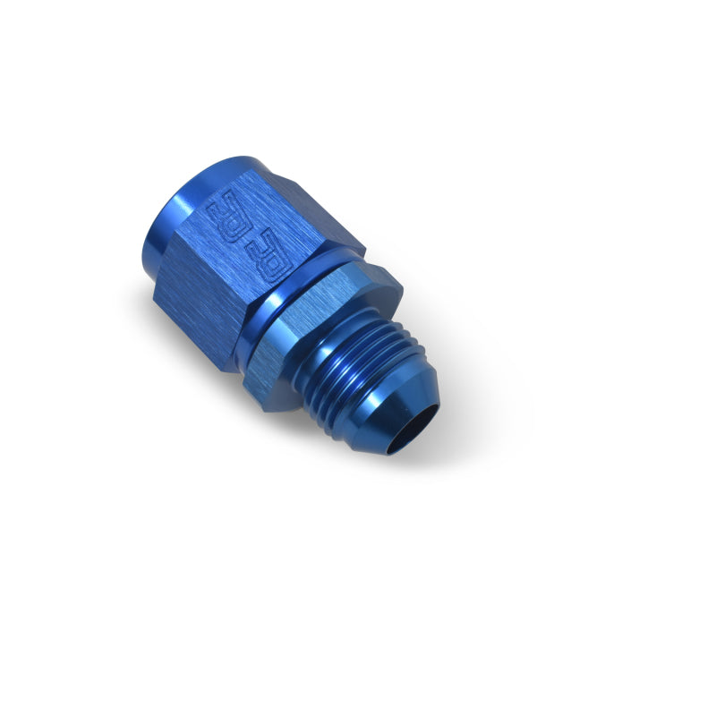 Russell Performance BLUE ANODIZED -12 TUBE COUPLING NUT W/ FLARED REDUCER TO -10 AN MALE