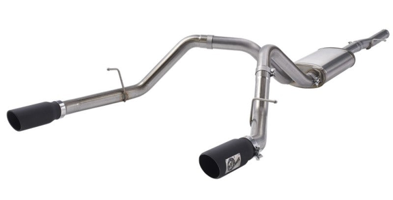 aFe Apollo GT Series 3 IN 409 SS Cat-Back Exhaust System w/ Black Tip GM Sierra 1500 09-18 aFe