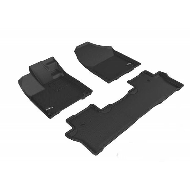 3D MAXpider 2019-2020 Honda Passport Kagu 1st & 2nd Row Floormats - Black - eliteracefab.com