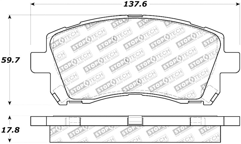 StopTech Street Touring 02-03 WRX Front Brake Pads - eliteracefab.com