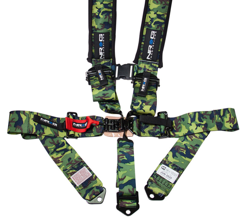 NRG SFI 16.1 5pt 3in. Seat Belt Harness/ Latch Link - Camo.