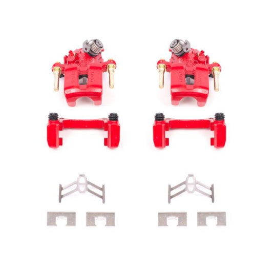 Power Stop 92-01 Honda Prelude Rear Red Calipers w/Brackets - Pair PowerStop