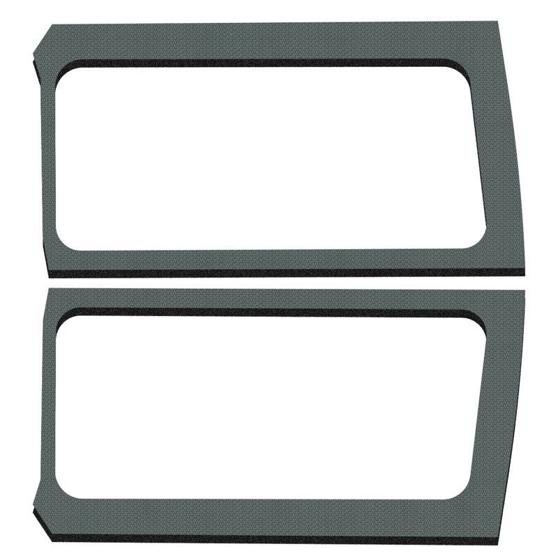 DEI 18-23 Jeep Wrangler JL 2-Door Boom Mat Rear Side Window Trim - 2 Piece - Gray DEI