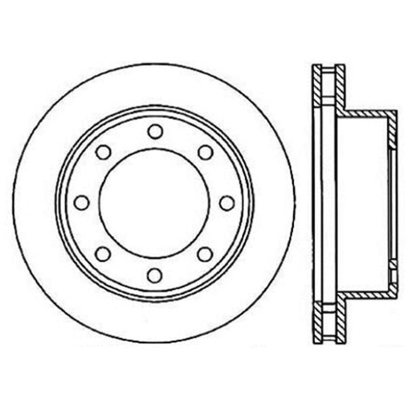 STOPTECH POWER SLOT 00-05 FORD EXCURSION / 01-04 F250 4WD FRONT RIGHT SLOTTED ROTOR, 126.65086SR - eliteracefab.com