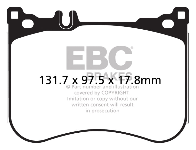 EBC 14+ Mercedes-Benz S550 4.7 Twin Turbo AMG Sport Pkg Redstuff Front Brake Pads - eliteracefab.com