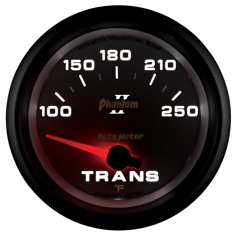 AutoMeter Gauge Transmission Temp 2-5/8in. 100-250 Deg. F Electric Phantom II 7857