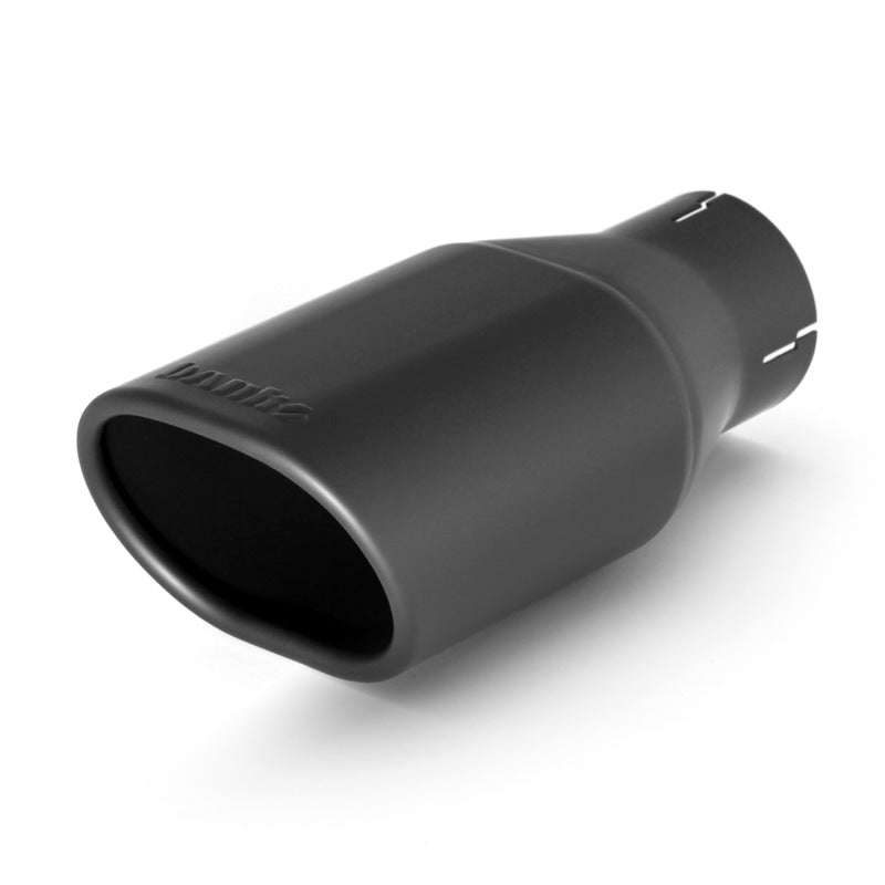 Banks Power Tailpipe Tip Kit - SS Obround Angle Cut - Black - 2.5in Tube 3.13in X 3.75in X 11in Banks Power