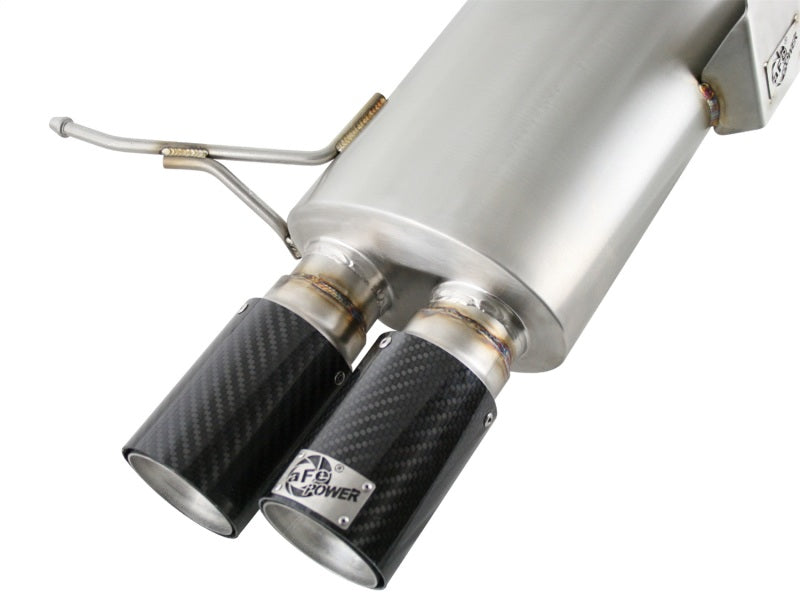 aFe MACHForce XP Exhaust Cat-Back 2.5in Dia Carbon Fiber Tips SS-304 07-13 BMW M3 (E92/93) V8 4.0L aFe