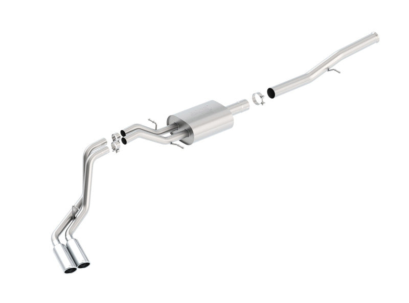 Borla 14 Silv/Sierra 1500 EC Std/CC Short 143.5in WB ATAK Dual Rolled Side Exit Cat-Back Exhaust - eliteracefab.com