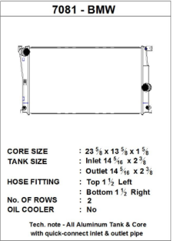 CSF BMW 2 Seires (F22/F23) / BMW 3 Series (F30/F31/F34) / BMW 4 Series (F32/F33/F36) A/T Radiator - eliteracefab.com