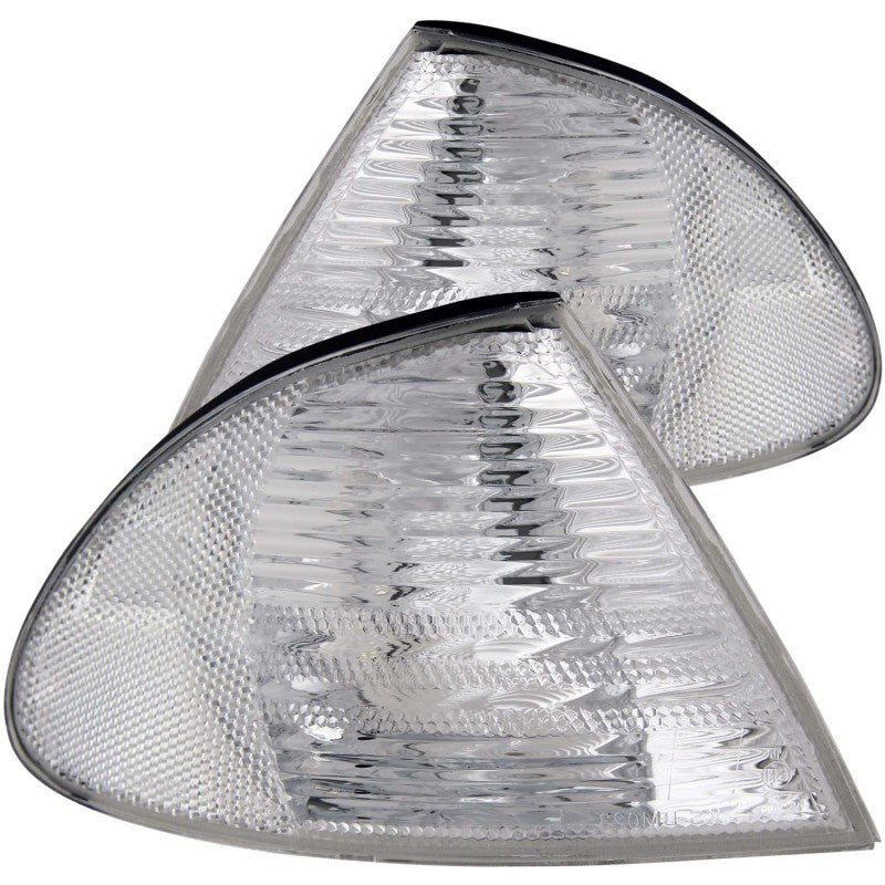 ANZO USA Bmw 3 Series E46 4dr Euro Corner Lights Chrome; 1999-2001 - eliteracefab.com