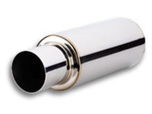 Load image into Gallery viewer, Vibrant TPV Turbo Round Muffler (23in Long) with 4in Round Tip Straight Cut - 3in inlet I.D. - eliteracefab.com