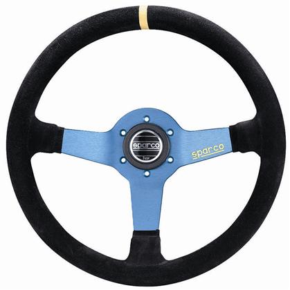 Sparco Strwhl Monza L550 Suede Blk/Bl - eliteracefab.com