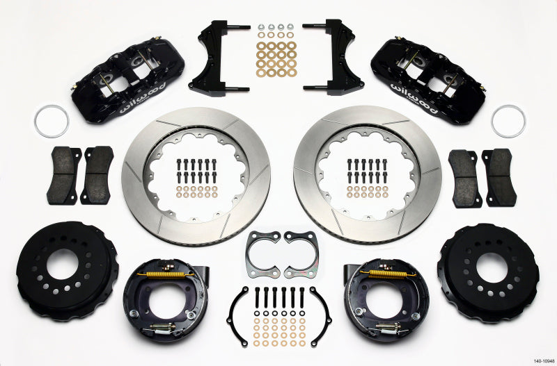 Wilwood AERO4 Rear P-Brake Kit 14.00in Big Ford New Style 2.50in Offset Wilwood