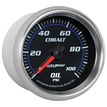 Load image into Gallery viewer, Autometer Cobalt 66mm 0-100 PSI Oil Pressure Gauge