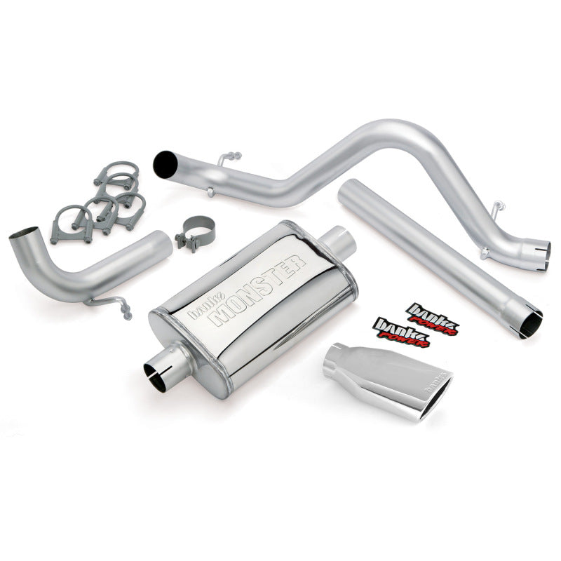 Banks Power 12-15 Jeep 3.6L Wrangler (All) - 4dr Monster Exh Sys - SS Single Exh w/ Chrome Tip Banks Power