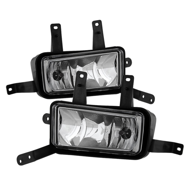 Spyder Chevy Suburban Tahoe 2015-17 OEM Fog Lights W/Chrm trim Cover and Switch Clear FL-CTAH15-C - eliteracefab.com