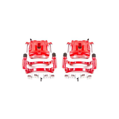 Power Stop 99-04 Jeep Grand Cherokee Front Red Calipers w/Brackets - Pair - eliteracefab.com