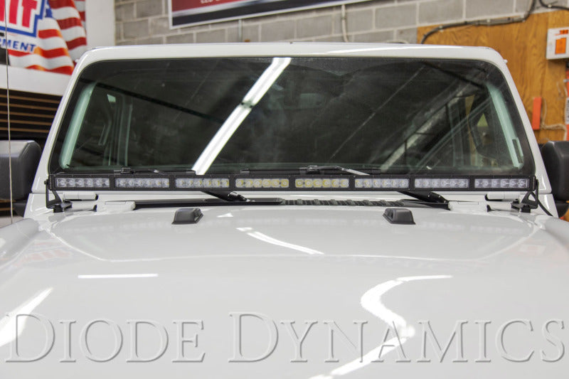 Diode Dynamics 18-21 Jeep JL Wrangler/Gladiator SS50 Hood LED Light Bar Kit - Amber Combo Diode Dynamics