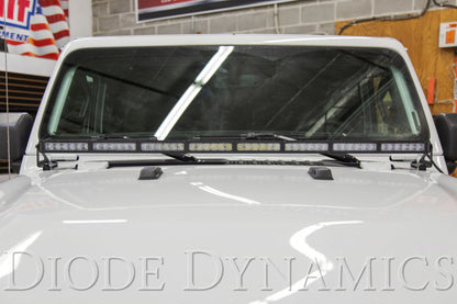 Diode Dynamics 18-21 Jeep JL Wrangler/Gladiator SS50 Hood LED Light Bar Kit - White Combo Diode Dynamics