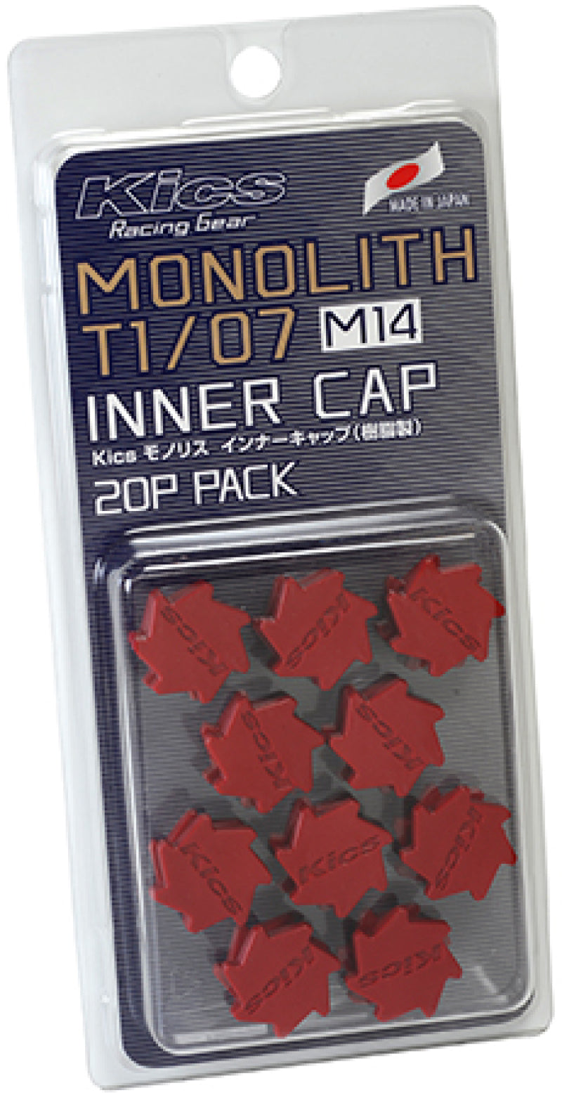 Project Kics M14 Monolith Cap - Red (Only Works For M14 Monolith Lugs) - 20 Pcs - eliteracefab.com