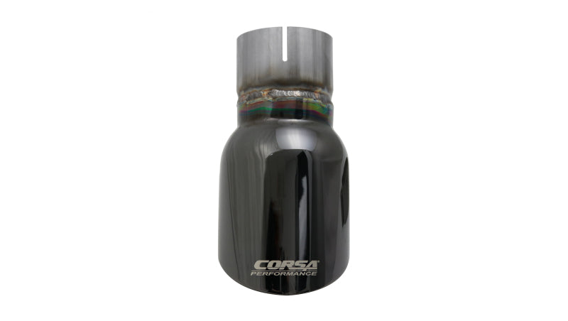 Corsa Single Universal 2.5in Inlet / 3.5in Outlet Black PVD Pro-Series Tip Kit CORSA Performance