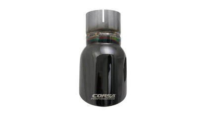 Corsa Single Universal 2.5in Inlet / 3.5in Outlet Black PVD Pro-Series Tip Kit CORSA Performance