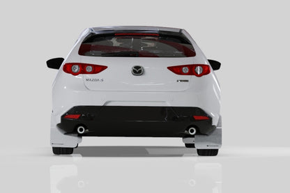 Rally Armor 2019+ Mazda3 GT Sport Hatch UR Red Mud Flap w/ White Logo - eliteracefab.com