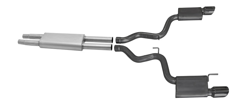 Gibson 15-17 Ford Mustang V6 3.7L 3in Cat-Back Dual Exhaust - Black Elite (Ceramic) Gibson