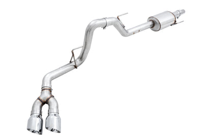 AWE Tuning 2015+ Ford F-150 0FG Single Exit Performance Exhaust System w/4.5in Chrome Silver Tips AWE Tuning
