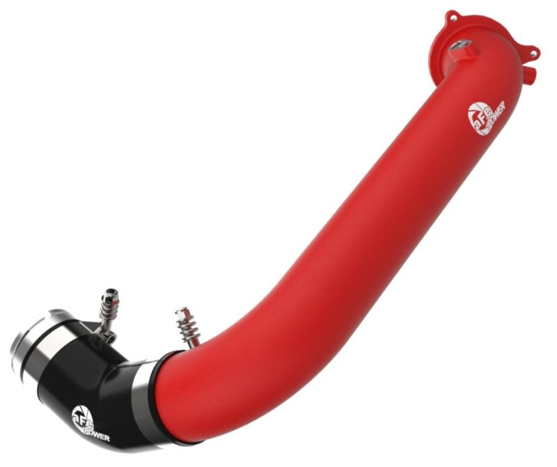 aFe BladeRunner Red 2-3/4in Aluminum Charge Pipe 2021 Toyota Supra GR (A90) I4-2.0L (t) B48 - eliteracefab.com