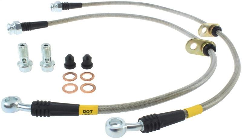 StopTech 02-06 Acura RSX Front SS Brake Lines - eliteracefab.com