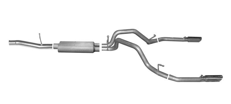 Gibson 10-13 GMC Sierra 1500 SLE 4.8L 2.25in Cat-Back Dual Split Exhaust - Stainless Gibson