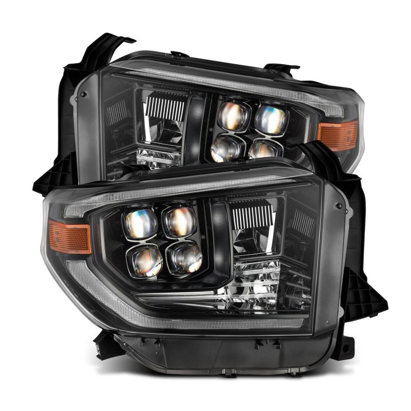 AlphaRex 880832 14-21 Toyota Tundra NOVA-Series LED Proj Headlights Alpha-Blk w/Actv Light & Seq. Sig + DRL