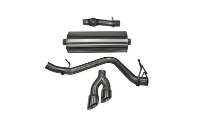 Corsa 14 GMC Sierra/Chevy Silv 1500 Reg. Cab/Std. Bed 5.3L V8 Polished Sport Single Side CB Exhaust - eliteracefab.com