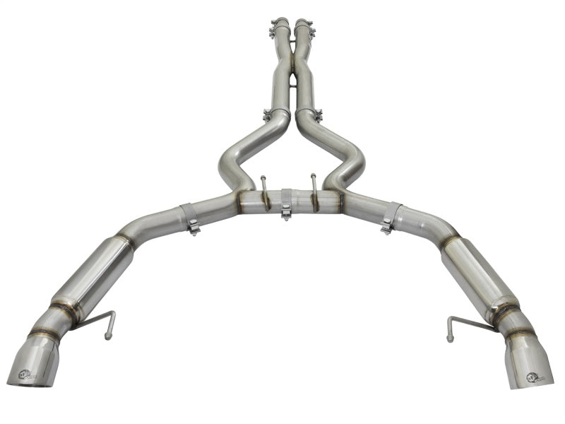 aFe MACHForce XP 3in Aggressive Toned Cat-Back Exhausts w/ Polished Tips 15-17 Ford Mustang V6/V8 aFe