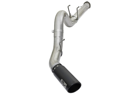 aFe ATLAS 5in DPF-Back Alum Steel Exhaust System w/Black Tip 2017 Ford Diesel Trucks V8-6.7L (td) - eliteracefab.com