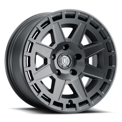 ICON Alloys Compass 17x8.5 6x5.5 0mm 4.75" Backspacing Satin Black Wheel - 3217858347SB