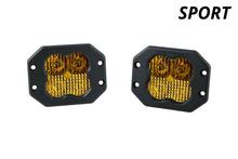 Load image into Gallery viewer, Diode Dynamics SS3 LED Pod Sport - Yellow SAE Fog Flush (Pair)