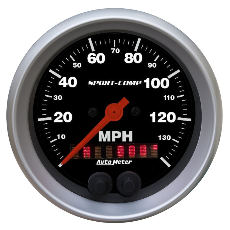 Autometer Sport-Comp 3-3/8 inch 140 MPH Electronic Speedometer w/ GPS Rally Nav Display Gauge 3982