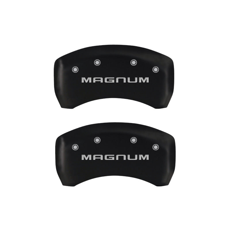 MGP 4 Caliper Covers Engraved Front & Rear Magnum Red finish silver ch MGP