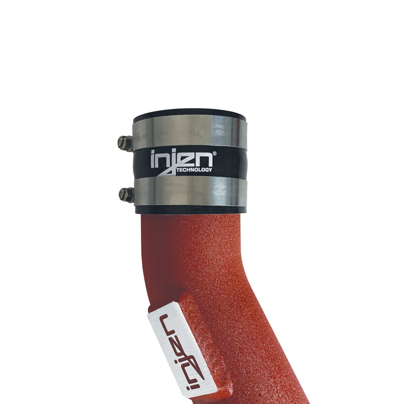 Injen 15-16 BMW M3(F80)/M4 (F82/83) 3.0L L6 Twin Turbo 2PC Aluminum Int. Charge Pipe - Wrinkle Red - eliteracefab.com