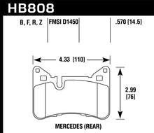 Load image into Gallery viewer, Hawk Performace HPS Rear Brake Pads - HB808F.570