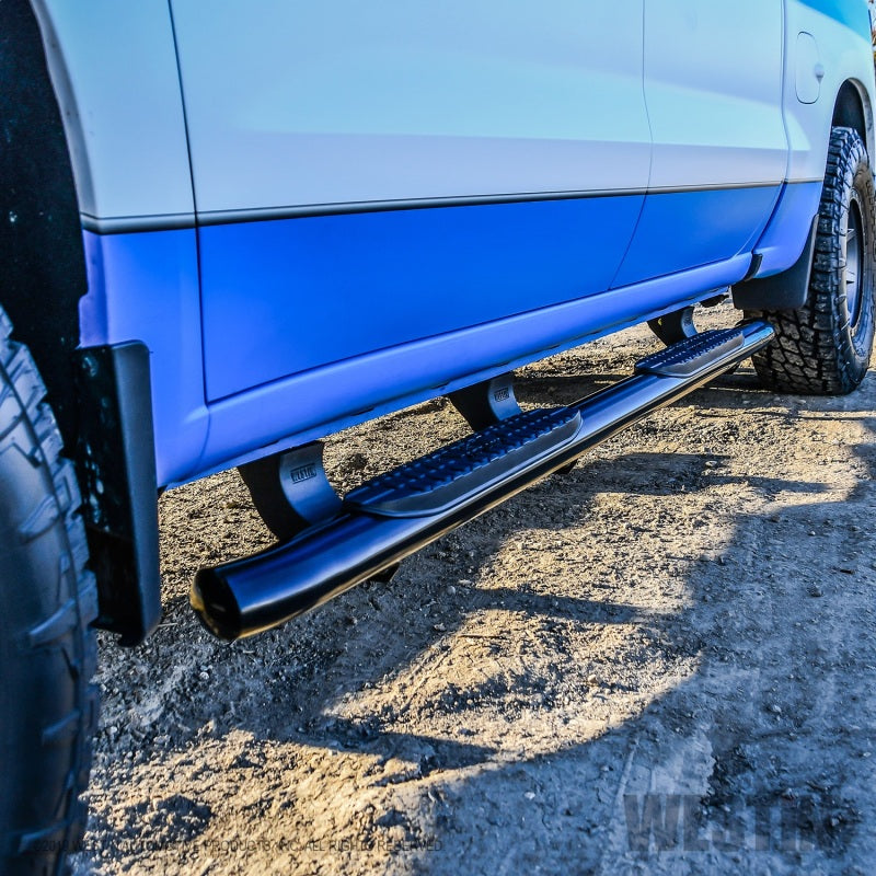 Westin 2019 Chevrolet Silverado/Sierra 1500 Crew Cab Non LD PRO TRAXX 5 Oval Nerf Step Bars - Black - eliteracefab.com