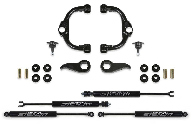 Fabtech 2020 GM 2500HD/3500HD 4WD 3.5in Ball Joint UCA System w/Stealth Shocks - eliteracefab.com