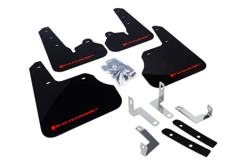 Rally Armor UR Mudflaps Black Urethane Red Logo 2012-2016 Impreza (non Aero-Kit) - eliteracefab.com